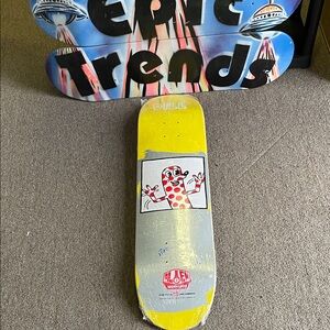 Keith Haring Alien Workshop Yellow and Gray Skateboard with Graphic